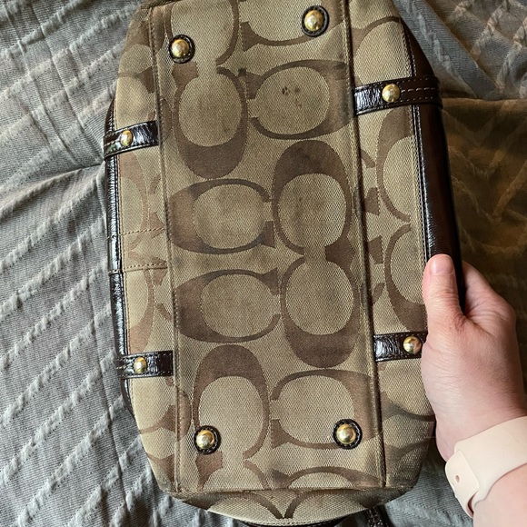 Vintage Coach Monogram Handbag - Picture 2 of 6